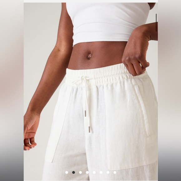 ATHLETA Retreat Wide Leg Linen Pant in Calla Lily, Size Small ‼️SOLD OUT‼️ - Picture 11 of 11